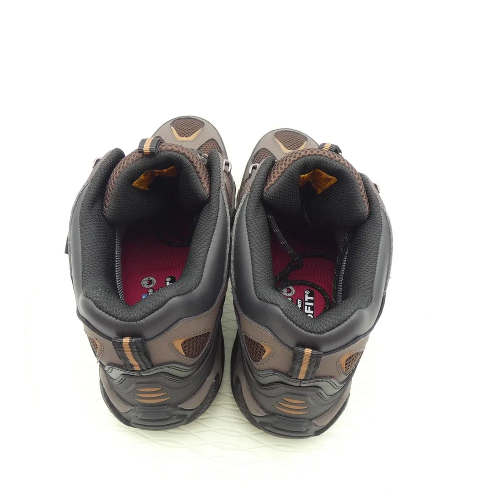 Skechers Work Mens Steel Toe Waterproof Boots Brown Black 77054 Size 13 NEW